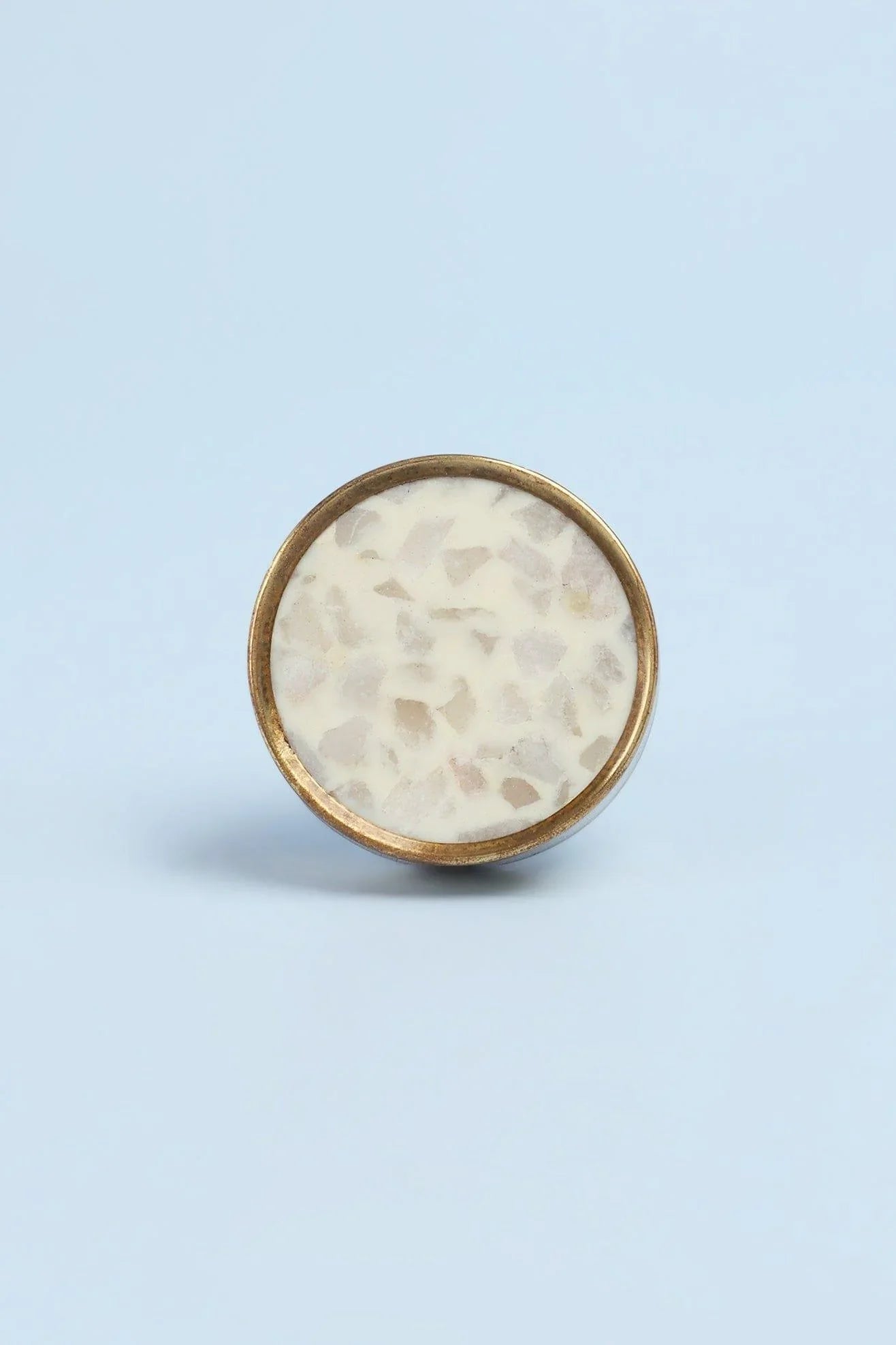 Santorini Pebble Rock Brass Cabinet Pull Knob — view 5, G Decor