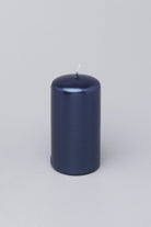 Satinea Varnished Shimmer Pillar Candle with Satin Finish — close-up view, G Decor