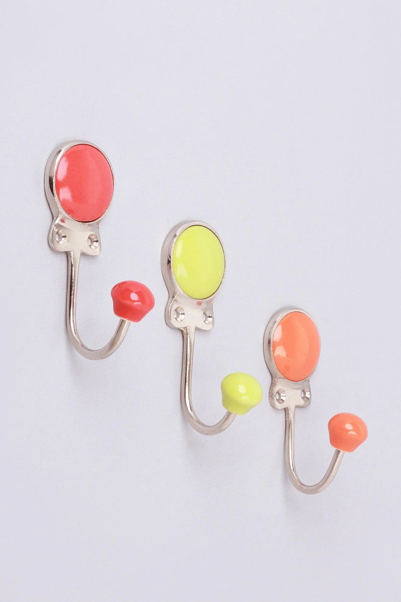 Savoy Ceramic Wall Hook in Citrus Tones — lifestyle view, G Decor