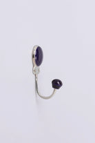 Savoy Ceramic Wall Hook in Inkwell Tones — close-up view, G Decor
