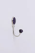 Savoy Ceramic Wall Hook in Inkwell Tones — close-up view, G Decor
