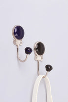 Savoy Ceramic Wall Hook in Inkwell Tones with Chrome — G Decor