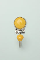 Savoy Ceramic Wall Hook in Sorbet Tones with Chrome — close-up view, G Decor