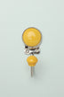 Savoy Ceramic Wall Hook in Sorbet Tones with Chrome — close-up view, G Decor
