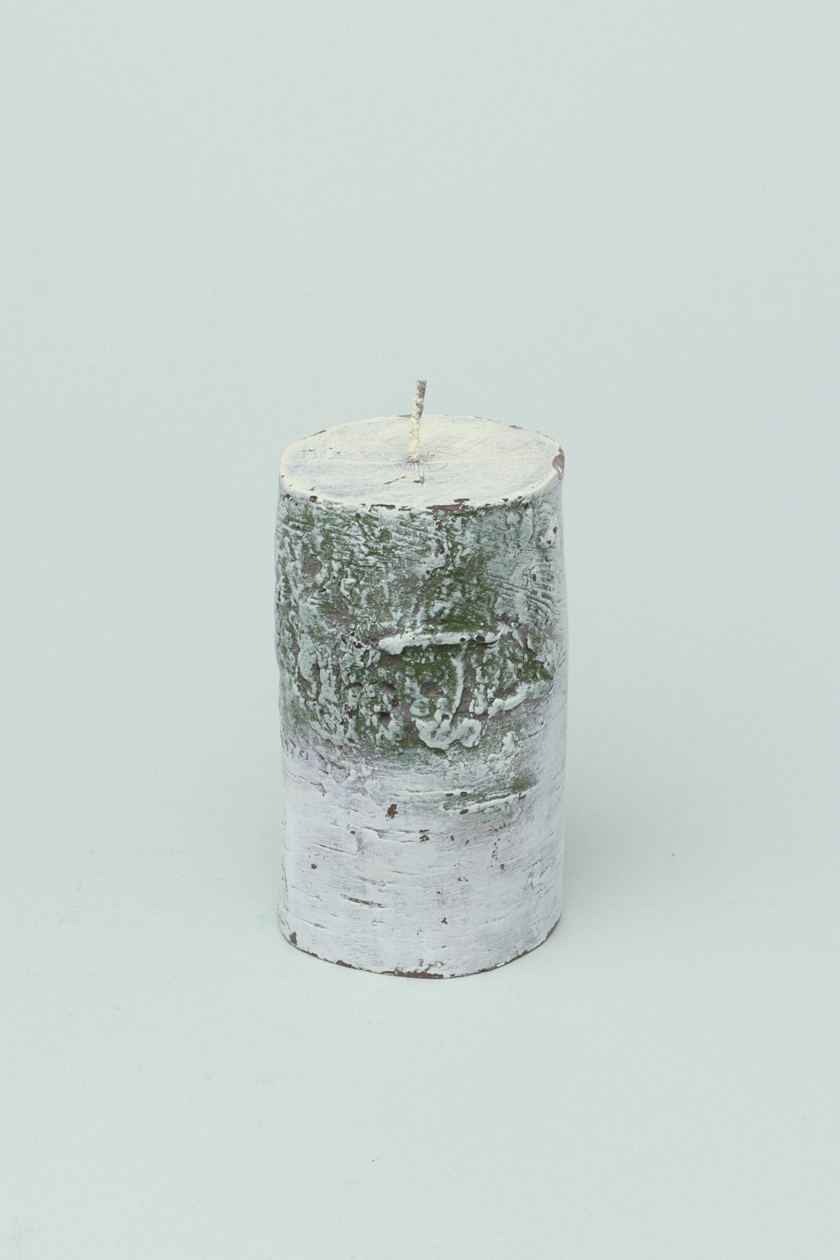 Scandinavian Hand-finished Birch Tree Pillar Candle Rustic Woodland Nordic Minimalist Decor - G Decor