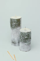 Scandinavian Birch Tree Hand-Finished Pillar Candle — G Decor