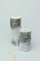 Scandinavian Hand-finished Birch Tree Pillar Candle Rustic Woodland Nordic Minimalist Decor - G Decor