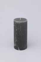 Scented Breeze Marbled Pillar Candle in Dark Grey — alternate view, G Decor
