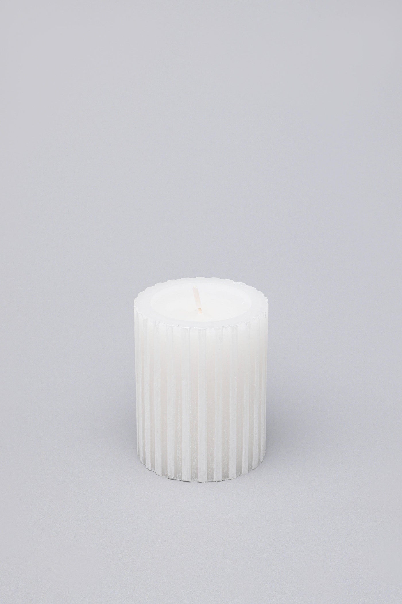 G Decor Candles White / Medium pillar Scented Grooved White Frangipani, Perfect for Meditation, Pillar Candle