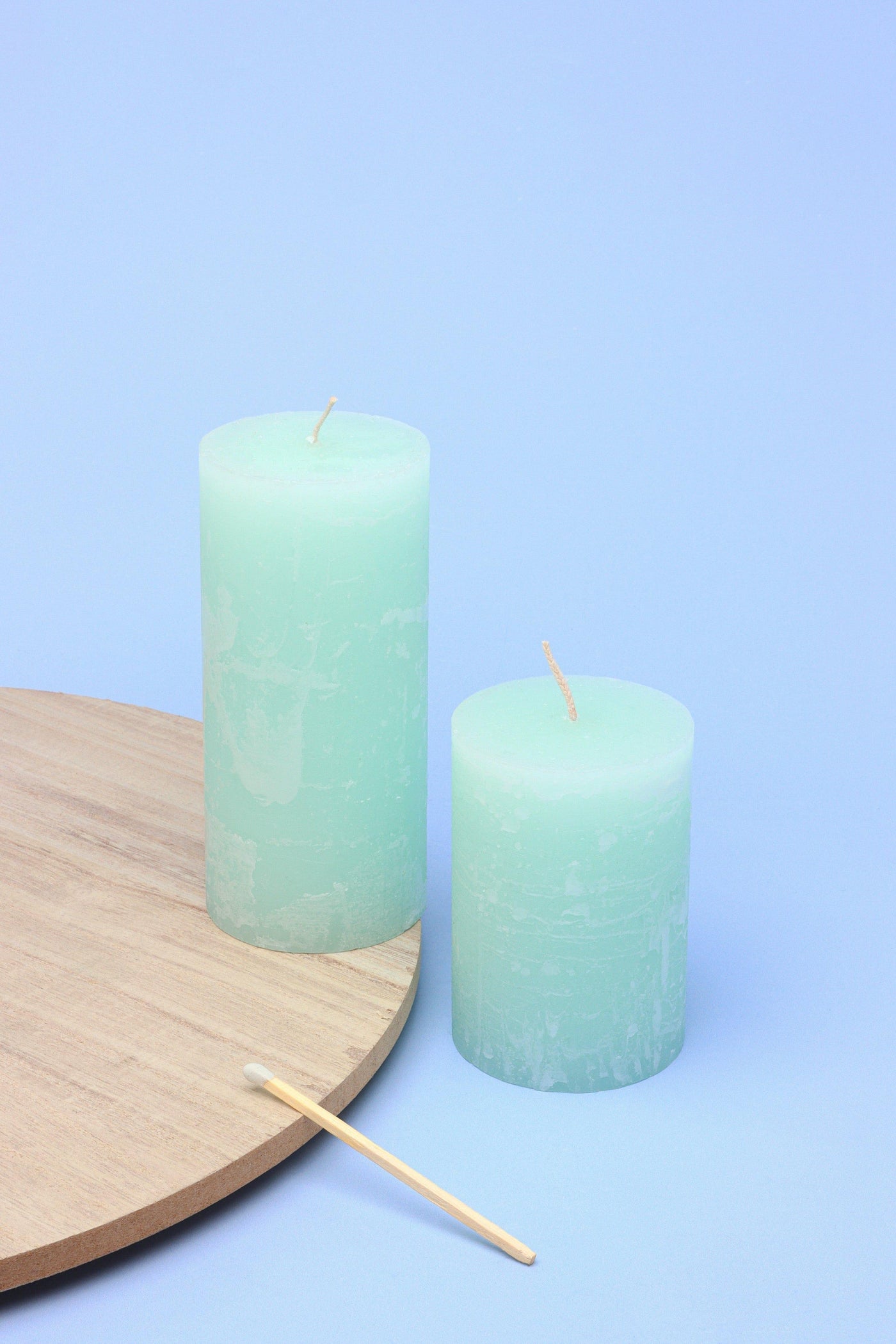 G Decor Candles Green / Set Scented Marble Modern Light Green Gardenia, Perfect for Meditation, Pillar Candle