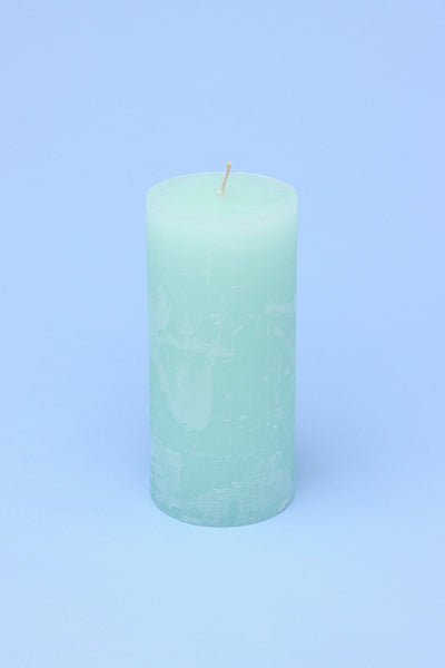 G Decor Candles Green / Large Scented Marble Modern Light Green Gardenia, Perfect for Meditation, Pillar Candle