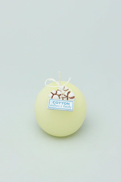 Gdecorstore Candles & Candle Holders Cream / Ball Scented Nicola Fresh Cotton White, Perfect for Meditation, Candles