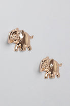 Set of 2 Elephant Gold Wall Hooks Sculpted Animal Design for Coats, Towels & Accessories - G Decor