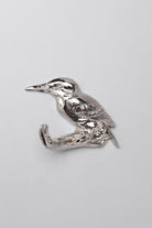 Pair of Kingfisher Silver Sculpted Bird Wall Hooks — alternate view, G Decor