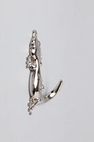 Pair of Lizard Silver Sculpted Wall Hooks — alternate view, G Decor