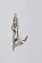 Set of 2 Lizard Silver Wall Hooks Sculpted Animal Design for Coats, Towels & Accessories - G Decor