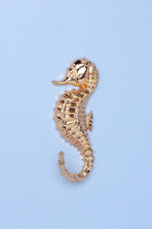 Pair of Seahorse Gold Sculpted Ocean Wall Hooks — alternate view, G Decor