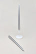 Set of 2 Verti Extra Long Hand Finish Silver Dinner Candles Tall Taper Statement Pieces - G Decor