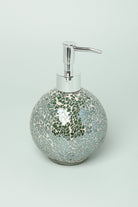 Corfu Three-Piece Emerald Mosaic Bathroom Accessory Set — alternate view, G Decor