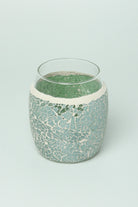 Corfu Three-Piece Emerald Mosaic Bathroom Accessory Set — lifestyle view, G Decor