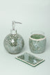 Corfu Three-Piece Emerald Mosaic Bathroom Accessory Set — G Decor