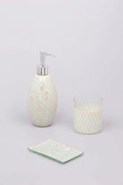 Verona Three-Piece Mermaid Glass Mosaic Bathroom Set — alternate view, G Decor