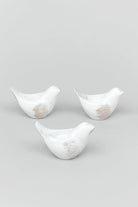 Birds Nest Ceramic Tealight Holders, Set of 3 — close-up view, G Decor