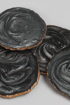 Black Agate Coasters Set of 4 with Holder — alternate view, G Decor