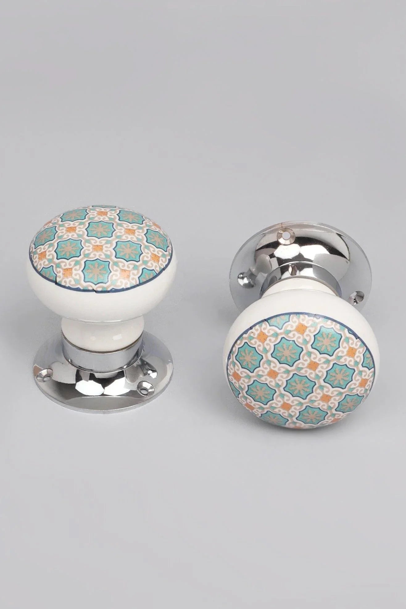 Divine Will Patterned Ceramic Mortice Door Knobs — view 5, G Decor