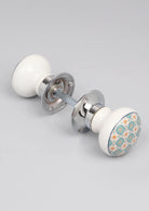 Divine Will Patterned Ceramic Mortice Door Knobs — lifestyle view, G Decor