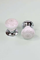 Set of Success Handcrafted Ceramic Mortice Door Handles Internal Turning Knobs for Bedroom, Entry & Interior Room Doors with Chrome Base - G Decor