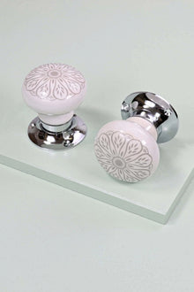 Success Ceramic Mortice Door Knobs with Chrome Base