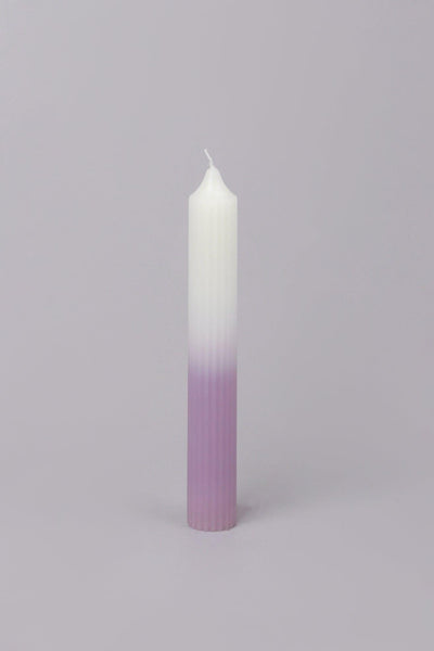 G Decor Candles & Candle Holders Ava Half-Tone Purple Ombre Ribbed Pillar Candles