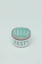 Set Of Two Scented Zesty Tropical Pineapple Blue Tin Candles - G Decor