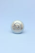 Silver Applique I Ceramic Cabinet Knob — close-up view, G Decor