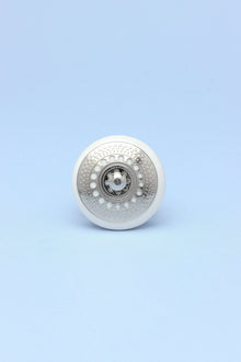 Silver Applique I Ceramic Cabinet Knob