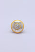 Silver Applique I Ceramic Cabinet Knob in Colour — close-up view, G Decor