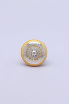 Silver Applique I Ceramic Door Knobs Cupboard Drawer Pull Door Handles - G Decor