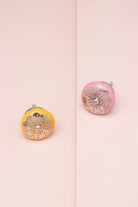 Silver Applique IV Ceramic Door Knob In Pastel Cupboard Drawer Pull Door Handles - G Decor