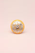 Silver Applique IV Ceramic Cabinet Knob in Pastel — close-up view, G Decor