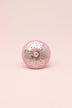 Silver Applique IV Ceramic Cabinet Knob in Pastel — alternate view, G Decor