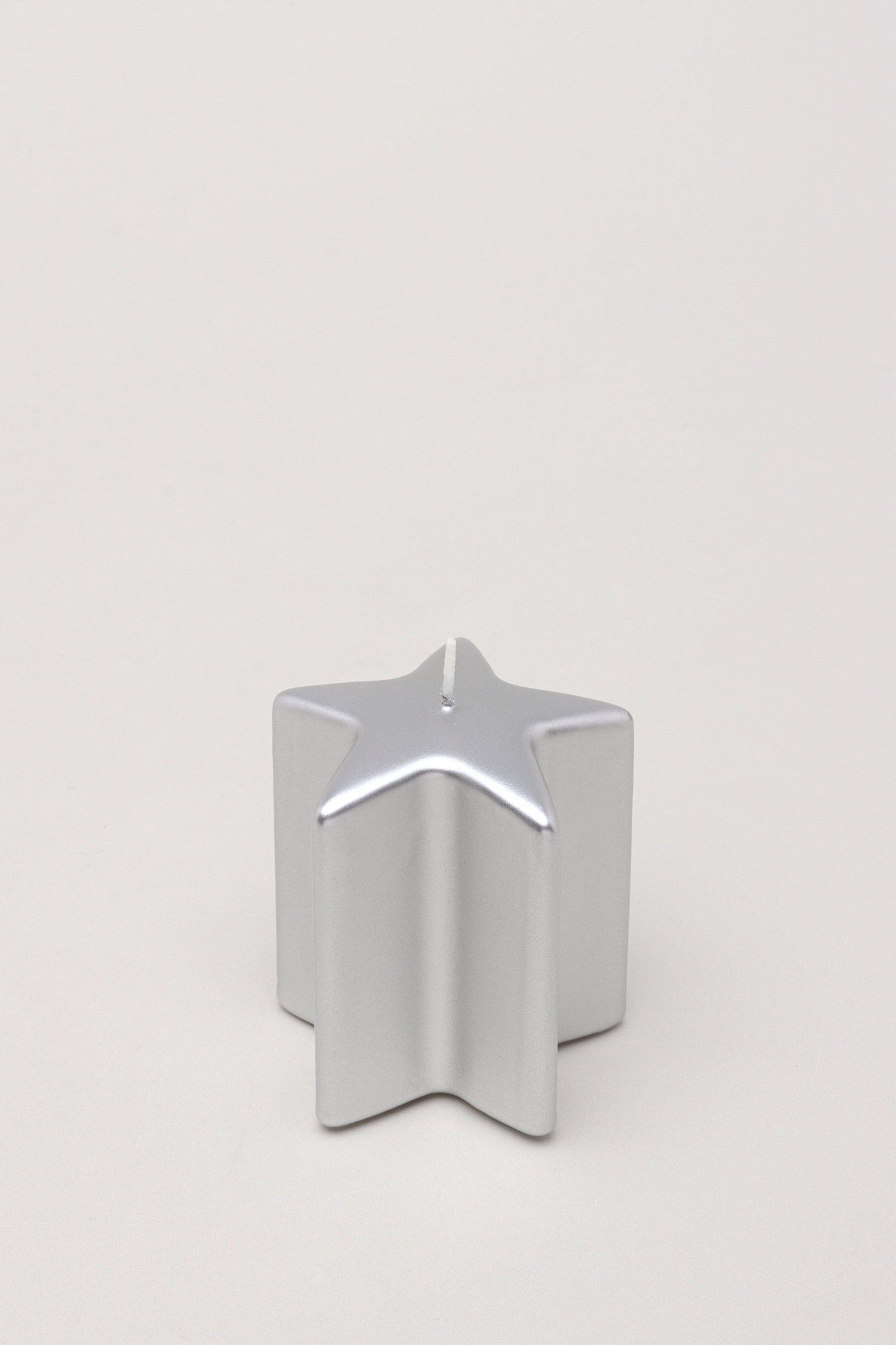 Gdecorstore Candles & Candle Holders Silver / Small Silver Star Shaped Varnished Christmas Shimmer Candles