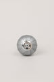 Silver Sweet Praline Crackle and Metallic Chrome Door Knob - G Decor