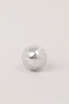 Silver Sweet Praline Crackle and Metallic Chrome Door Knob - G Decor