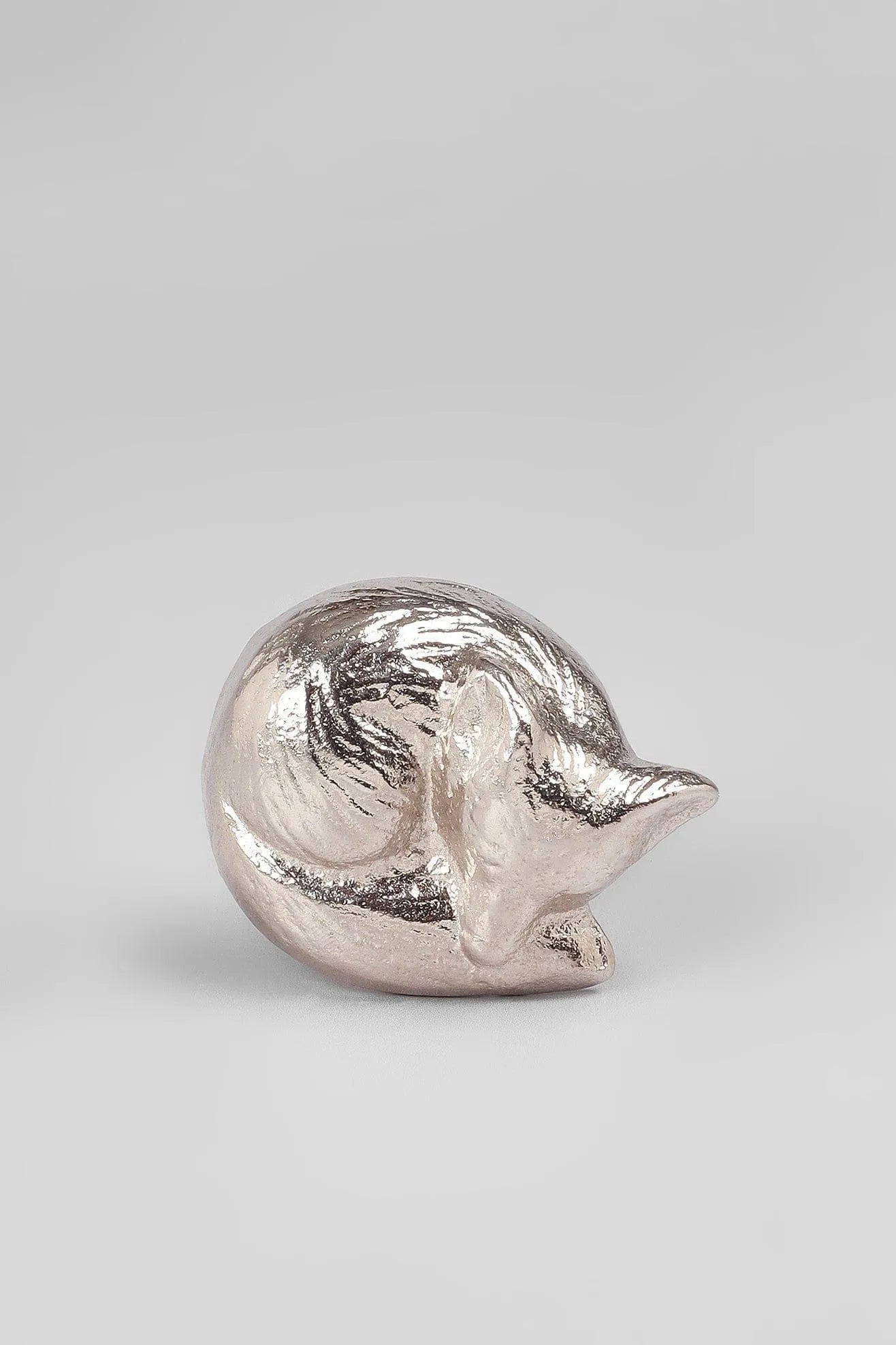 Snuggly Sleeping Fox Brass Cabinet Knob — close-up view, G Decor