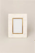 Soléa Dorada Handcrafted White Marble & Brass Photo Frame Stunning Picture Display - G Decor
