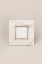 Soléa Dorada White Marble and Brass Photo Frame — lifestyle view, G Decor