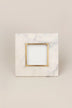 Soléa Dorada Handcrafted White Marble & Brass Photo Frame Stunning Picture Display - G Decor