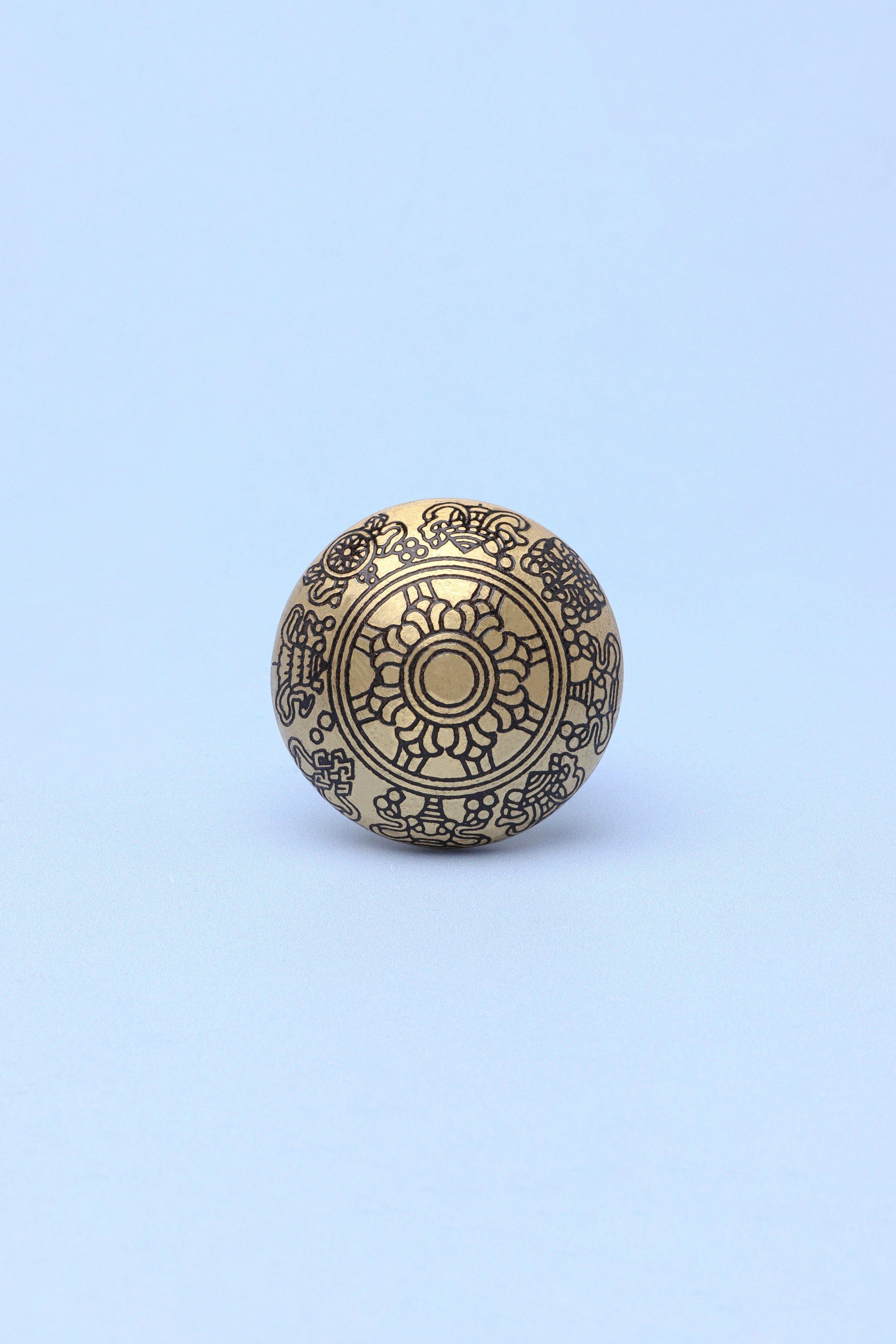 Soleil Royale Brass Door Knob Cupboard & Drawer Handle - G Decor