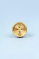 Solid Brass Matte Button Cabinet Knob in Gold — alternate view, G Decor